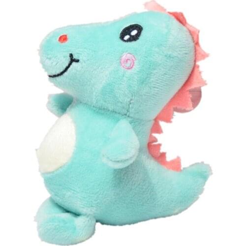 10PCS 11cm Dinosaur Decoration Plush Mini Pendant Keychain Doll Ring Soft Toy