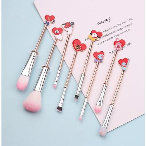 8 Pcs Anime Peripheral Makeup Brush Makeup Brush Set Eye Shadow Brush Lip Brush Set Makeup Tool Girl Gift Holiday Gift