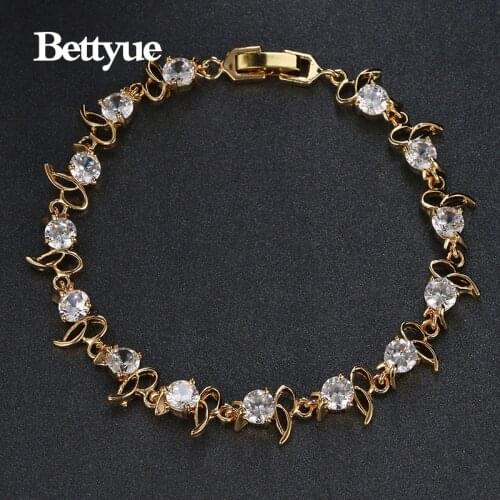 Bettyue Brand Charm Fashion Hot Sale Wholesale AAA Cubic Zircon Two Colors Jewelry Bracelets For Woman Wedding Party Gifts