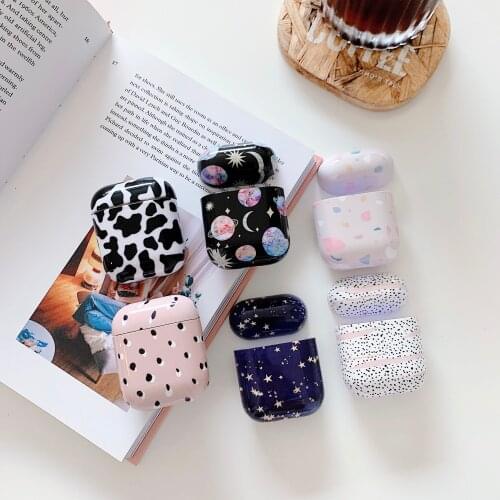 Marble Pattern Cases For Original Apple Airpods 1 2 Earphone Case Cute Cover For Apple Airpods 2 Air Pods 1 Shell Sleeve