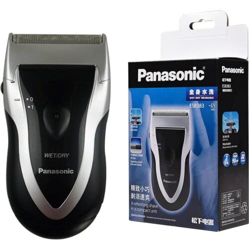 100% Original Panasonic Electric Shaver ESB383-S AA Battery Body Wash Support Wet and Dry Shaved for Mens Electric Razor