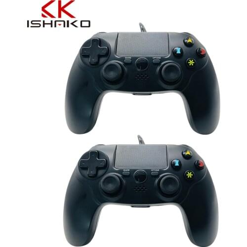 Double Shock Gaming Accessories Joypad PC Wired Gamepad USB oysticks Black Game PS4 Controller for Play Station 4