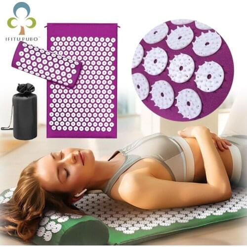 Massager Cushion Massage Yoga Mat Acupressure Relieve Stress Back Body Pain Spike Mat Acupuncture Massage Yoga Mat Pillow GYH