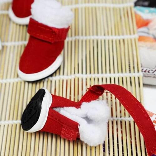 Best Seller 2018 Products Dog Cat Shoes Christmas Gift Boots 2018 Christmas Winter Dress Up Pet Chihuahua Anti -Slip Footwear E