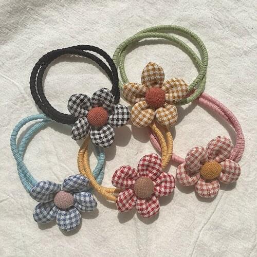 Small Flower Elastic Hair Bands For Girls Cute Hair Accessories Hair Ring Head Rope Lovely Toddlers Kids Hair Wear Headdress