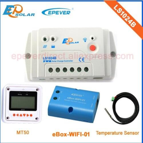 Mini regulator 10A,PWM Solar panels 12V/24V system controller LS1024B,low price to France/Japan Wifi eBOX MT50 remote Meter