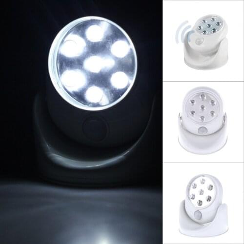 360 Degree Rotation Wall Lamps White Porch Light for Indoor Intelligent Body Sensor Light LED Wall Light Use Home Garden