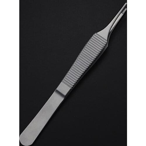 Cartilage tweezers Pot belly tweezers 11cm 7*7 teeth stainless steel toothed nasal cartilage tweezers