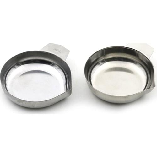 Stainless Weighing Tray Cup Gem Scale Pan Holder Dish Bowl Jewelry Tools