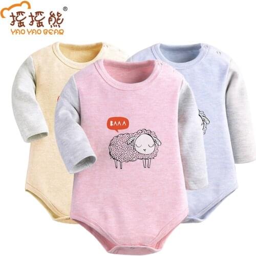 Sheep Print be Body Baby Bodysuits for Children Baby Boy Girl Clothes Cotton Bodysuit baby clothes 3pcs/lot