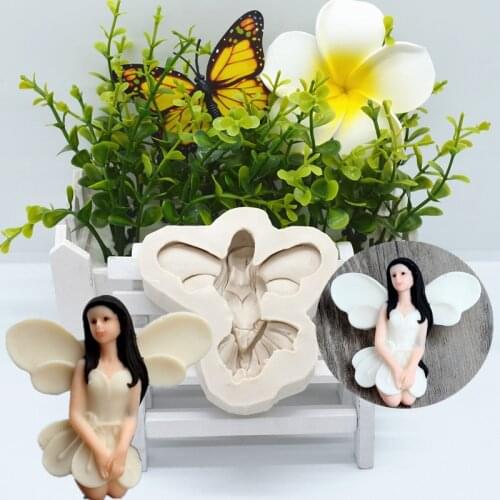 Sitting Angel Silicone Resin Mold DIY Cake Pastry Candy Fondant Moulds Dessert Chocolate Lace Decoration Kitchen Baking Tool