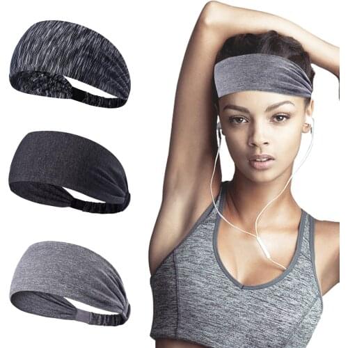 SKDK 1 PC Nonslip Elastic Folds Yoga Hair Bands Fashion Wide Sports Safety Summer Stretch SweatBand Headband Running Accessories