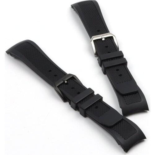 Curved End 22mm Flexible Silicone Rubber Silicone Watch Band Replacement for IWC Strap IW390209 502 211 Wristwatch Bracelet Band