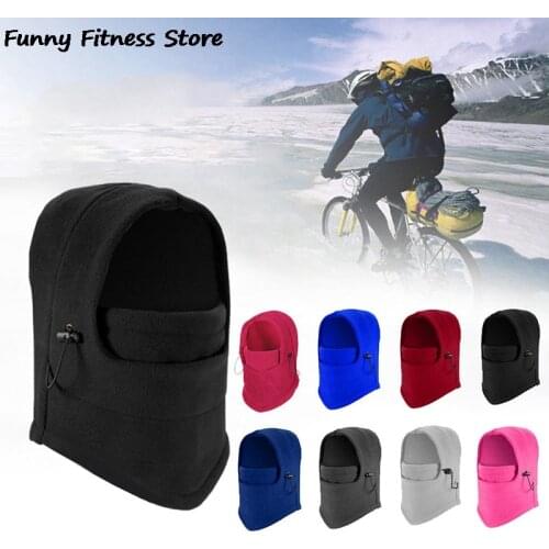 Keep Warm Winter Climbing Hiking Hat Outdoor Windproof Camping Fishing Cap UV Protection Face Neck Cover Motorcycle Fleece Mask