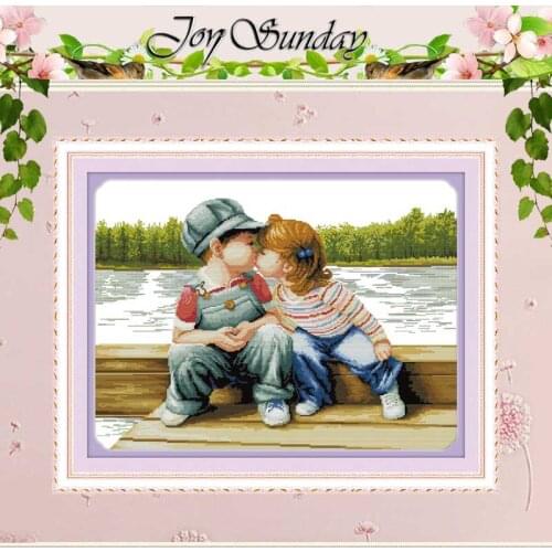 Innocence Kiss Patterns Counted Cross Stitch 11 14CT Cross Stitch Sets Wholesale Chinese Cross-stitch Kits Embroidery Needlework