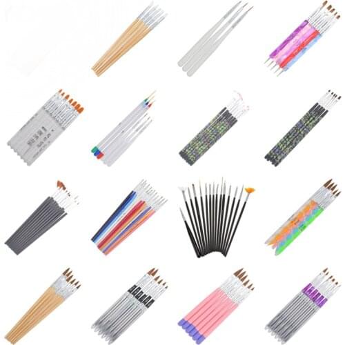 WUF 21 Different Styles DIY Nail Art Acrylic UV Gel Design Brush Painting Drawing Pen Tips Tools Kit (X22-41)
