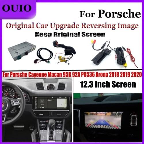 HD rear camera interface For Porsche Cayenne Macan 95B 92A PO536 Arona 2018 2019 2020 Original screen reversing parking camera