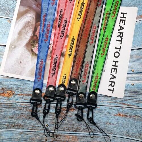 10pcs/lot Mobile Phone Straps Lanyards for Key ID Badge Holders with Lanyards Office Neck Strings DIY Hang Rope correa cuello