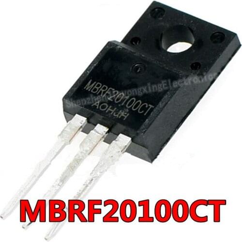 10PCS MBRF20100CT TO220F MBRF20100 TO-220F 20A 100V TO-220