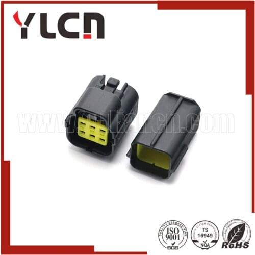 5 Sets Black Waterproof Auto Connector Plugs 1.8 Series Six Pins Way Connector For Car