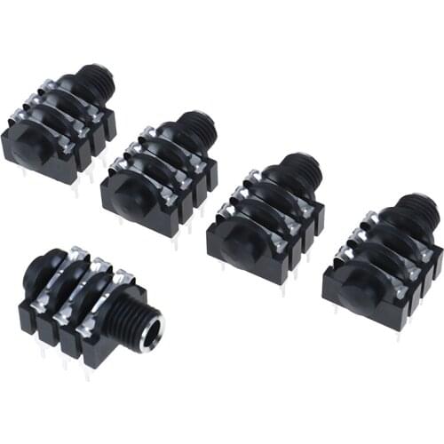 6P/6PIN 6.5mm Stereo Audio Microphone Female Socket/Jack Connectors 5PCS / 10PCS