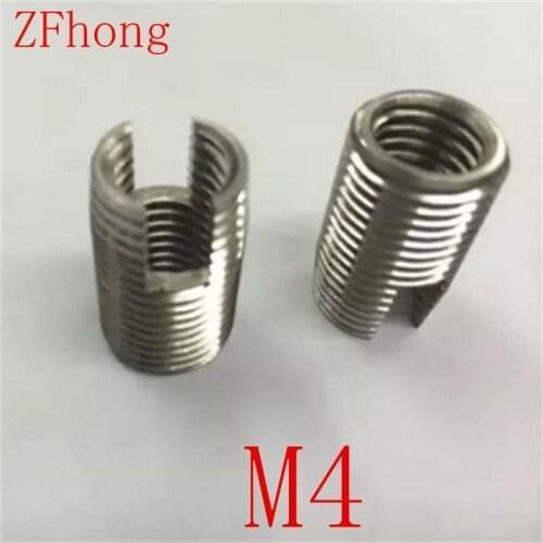 50pcs M4 Stainless steel 302 slotted self tapping thread insert