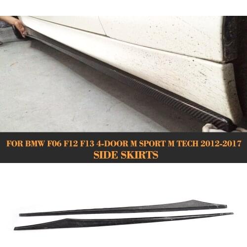Carbon Fiber Side Skirts Apron for BMW F06 F12 F13 4 Door M sport 640i 650i 2012 2013 2014 2015 2016