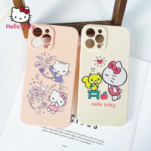 Hello Kitty for IPhone 7/8P/X/XR/XS/XSMAX/11/12Pro/12mini All-inclusive Lens Silicone Phone Case