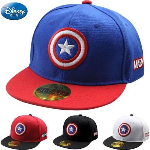 Disney Captain America Baby Boy Girl Hat Kids Cartoon Star Baseball Cap Children Snapback Hip Hop Caps Autumn Toddler Sun Hats