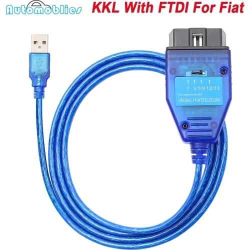 For VAG KKL For Fiat Ecu OBD2 Diagnostic Cable FTDI FT232RL FT232RQ For VAG KKL Auto Car Scan Tool 4 Way Switch USB Interface