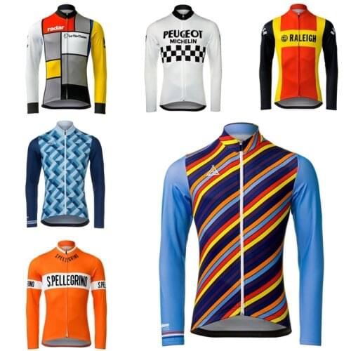 Retro classic long sleeve Jersey 2019 Mens Summer cycling sweatshirt maglia Mountain bike Jersey milk camouflage ropa ciclismo