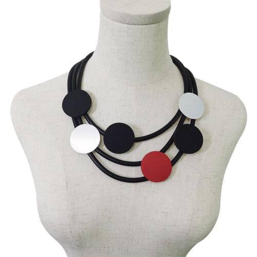 YD&YDBZ Red, Black, Round, Short Necklaces, Womens Gothic Jewellery, Role-Playing Parties, Hand-Crafted By Fashion Designers