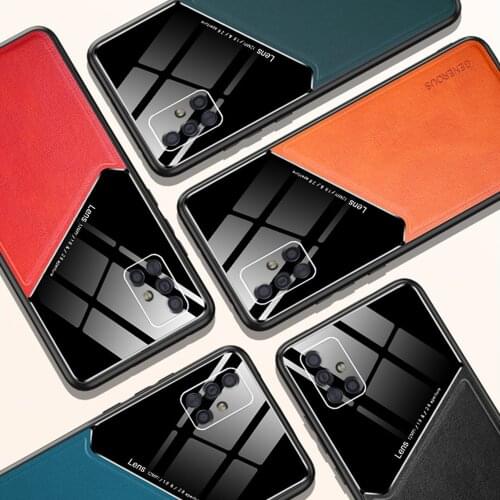 Leather Phone Case For Samsung Galaxy S20 FE Plus Acrylic Mirror Anti Fall Back Cover Case For Samsung S10 Plus S20 Ultra Cases