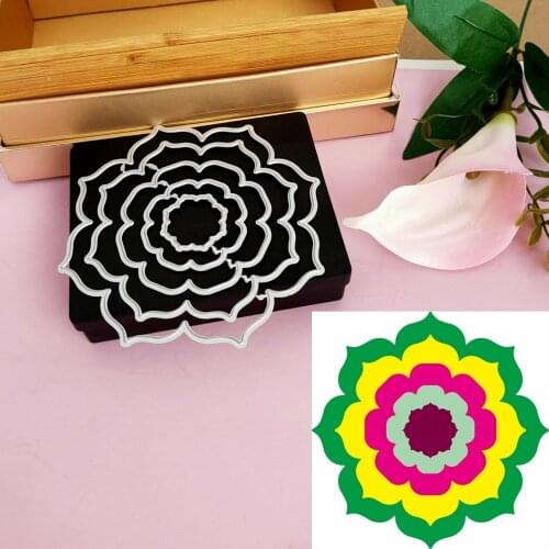 Round lace flower Metal cutting Mould cutting Mould scrapbook Decoration embossed Photo album Decoration Card making DIY Handicr