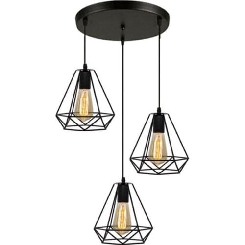 1pc Hanging Chandelier Iron Cage Minimalist Led Chandelier Home Restaurant Lighting Brushed Rings Ceiling Mounted Chandelier HWC