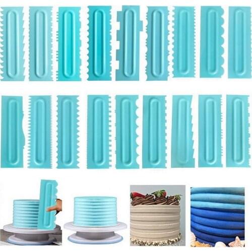 Modelling Smoother Polisher Fondant Cake Scraper Blade Tools Pastry Spatulas Cream Icing Comb Set DIY Baking Tools For Cakes New