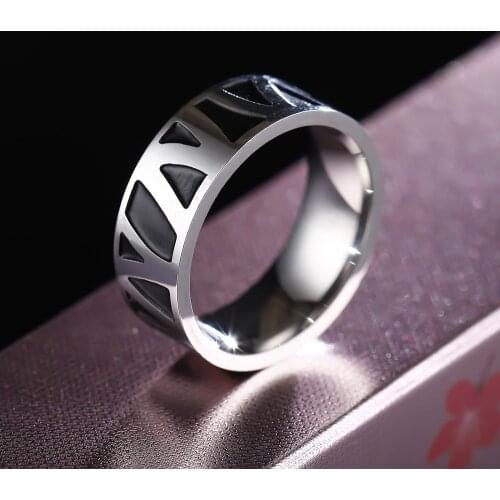 MOREDEAR 8mm Vintage 316L Stainless Steel Ring for Men And Women Never Fade