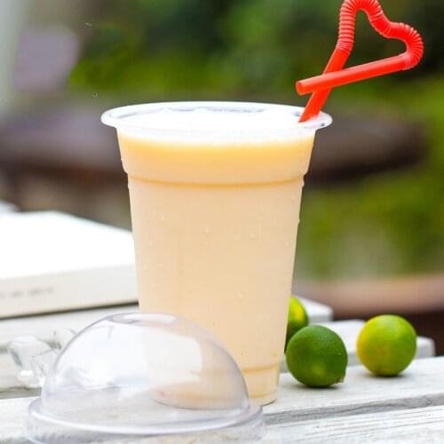Disposable milk tea cup plastic juice beverage cup thickening transparent plastic cup 390/450/500/600/680ml 100pcs/lot