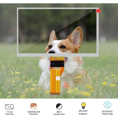 Original Innolux NJ070NA-23A 7 Inch LCD Display Screen For Car DVD GPS Navigation TFT Monitor 1024X600 LVDS40P Interface 16: 9