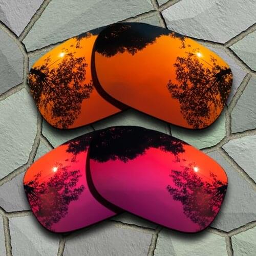 Red Orange&Violet Red Sunglasses Polarized Replacement Lenses for Oakley Twoface