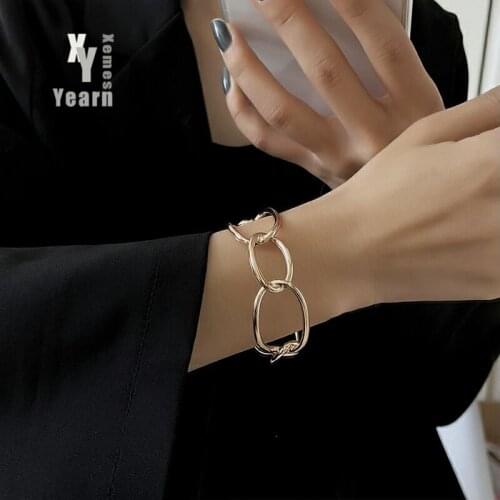 European and American Exaggerated Hollowed Out Metal Braceletss Neo Gothic Girls' Fashion Accessories Korean Jewelry For Woman