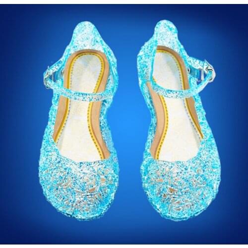 Elza Shoes Kids High-Heeled Crystal Sandals Baby Girls Princess Birthday Gift Sandals for Little Girls