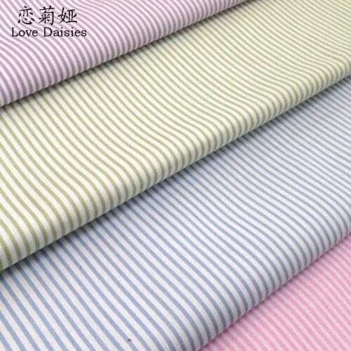100% cotton twill cloth fresh slim stripe printed DIY for kid bedding clothes handwork cushions patchwork quliting fabric tissue