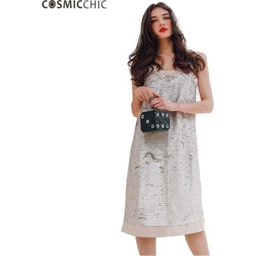 Sequins Chiffon Women Summer Braces Dress Beach Party Club Vintage Vestidos Sexy Boho High Quality Dresses MR030