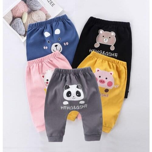Baby Boy Bottoms PP Trouse Toddler Pants Newborn Leggings Kids Elastic Waist Joggers Cotton Infant Pants Kids Korean Clothes