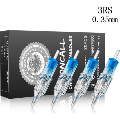 Cartridge Tattoo Needles 20PCS RS Disposable Sterilized Tattoo Needle for Tattoo Cartridge Machines Grips Tattoo Supplies