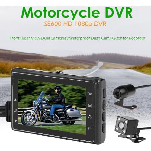 Se600 Motorcycle Dvr Driving Recorder 3.0 Front And Rear View Dual Cameras 1080P Hd G Sensor Motorcycle Driving Recorder