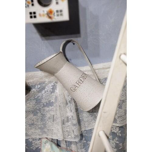 Handmade retro vintage metal pitcher watering can flower vase