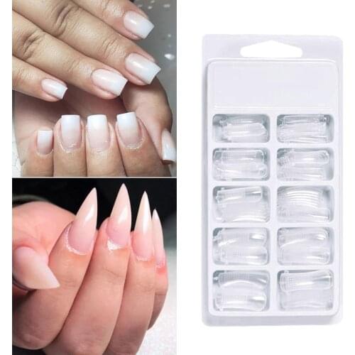 Fixation Clamp Women Nail Art Design Plastic Extension Tools Kit for Daily Use DIY Fake Nail Tips Coverage Nails Colored Nails