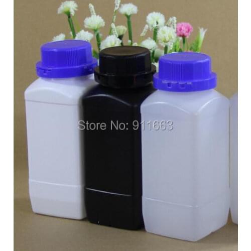 1000 ml 3pcs! Big Valume HDPE medical plastic liquid bottles with burglarproof caps for chemical reagent -HDPE material
